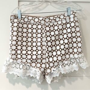New White Lace Shorts